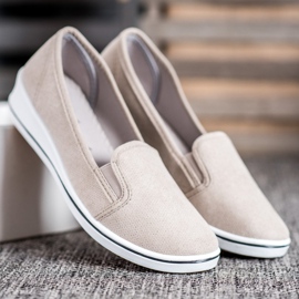 SHELOVET Slipons en daim brun 2