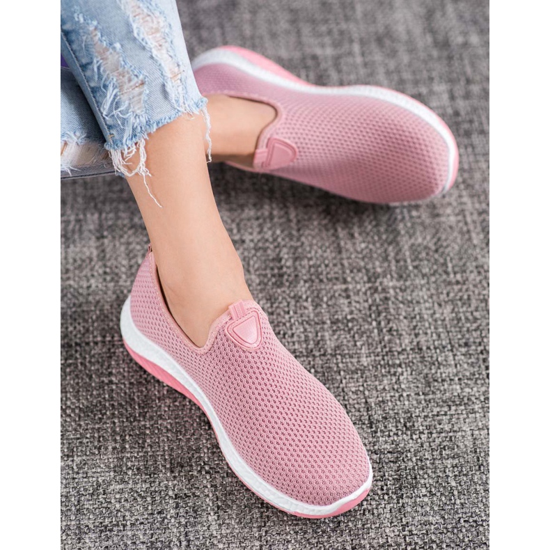 Renda Slipons Ajourés Sur La Plateforme rose 1 Renda Slipons Ajourés Sur La Plateforme rose 1