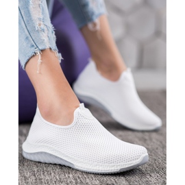 Renda Slipons Ajourés Sur La Plateforme blanc 1