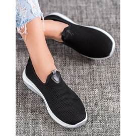 Renda Slipons Ajourés Sur La Plateforme le noir 2