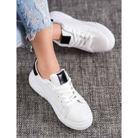 Renda Baskets avec empiècements noirs blanche 1