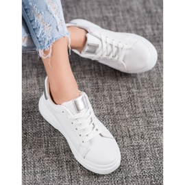 Renda Baskets avec inserts argentés blanche 1