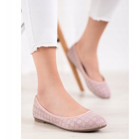 Fama Ballerines ajourées rose 4