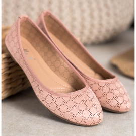Fama Ballerines ajourées rose 2