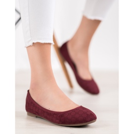 Fama Ballerines ajourées rouge 5