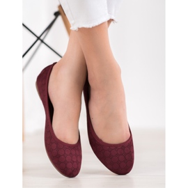 Fama Ballerines ajourées rouge 1