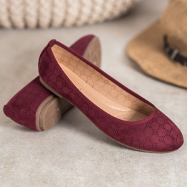 Fama Ballerines ajourées rouge 3