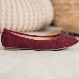 Fama Ballerines ajourées rouge 4