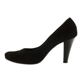 Edeo Pompes en cuir noir avec du fil d'argent le noir 3