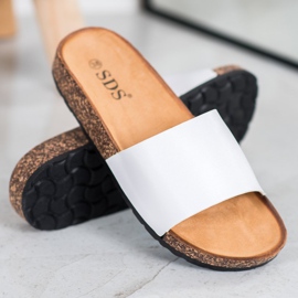 SDS Pantoufles Classiques blanc 1