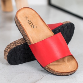 SDS Pantoufles Classiques rouge 4