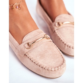 BUGO Mocassins Femme Daim Beige Plongée 3