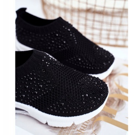 FRROCK Chaussures de sport Linda noires pour enfants avec zircone cubique 1