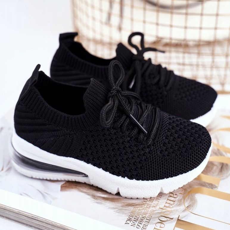 FRROCK Chaussures de sport noires à lacets Lena pour enfants le noir 1 FRROCK Chaussures de sport noires à lacets Lena pour enfants le noir 1