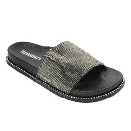 Chaussons brillants noirs RL216 le noir 1