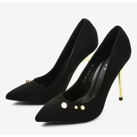 Talons hauts classiques noirs avec clous NE05P le noir 3