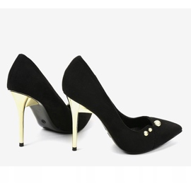 Talons hauts classiques noirs avec clous NE05P le noir 4
