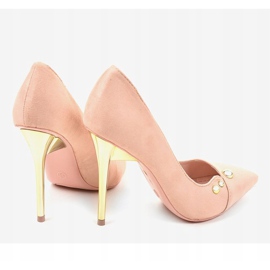 Talons hauts classiques roses avec clous NE05P 4