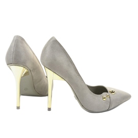 Talons hauts classiques gris avec clous NE05P 3