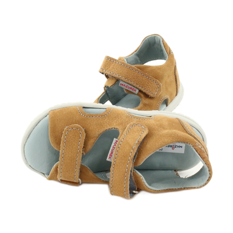 Sandales Velcro Mazurek 314 camel multicolore jaune 4