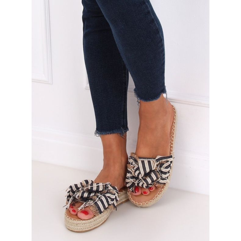 Espadrilles JH81P Marine blanc noir 1