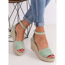 Espadrilles compensées menthe TU147 Vert 3