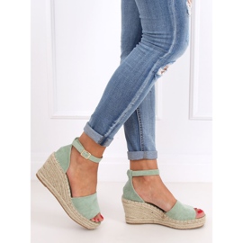 Espadrilles compensées menthe TU147 Vert 2