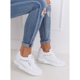 Baskets compensées blanches NB337 Silver 1