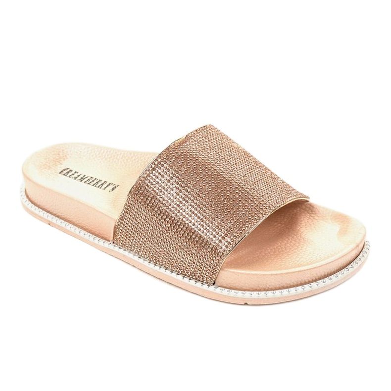 Chaussons brillants champagne RL216 doré 1
