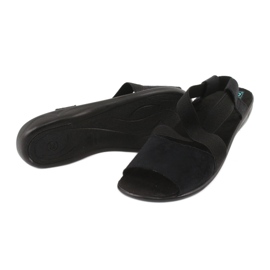 Sandales confortables pour femmes noires Adanex 17498 2