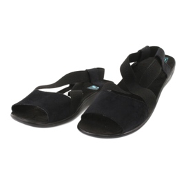 Sandales confortables pour femmes noires Adanex 17498 1