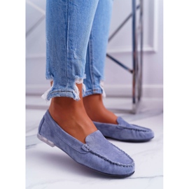 Mocassins Femme Sergio Leone Daim Bleu clair Winted 1