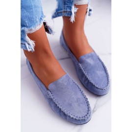 Mocassins Femme Sergio Leone Daim Bleu clair Winted 5