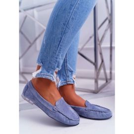 Mocassins Femme Sergio Leone Daim Bleu clair Winted 3