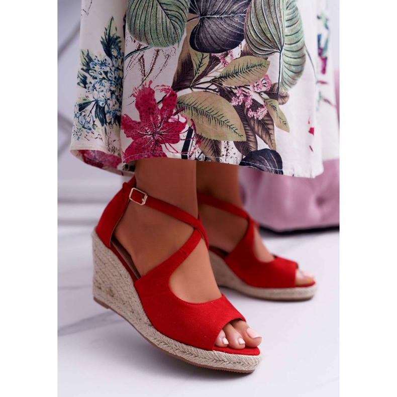 BUGO Sandales Sur Espadrilles Femme Rouge Margus 1 BUGO Sandales Sur Espadrilles Femme Rouge Margus 1