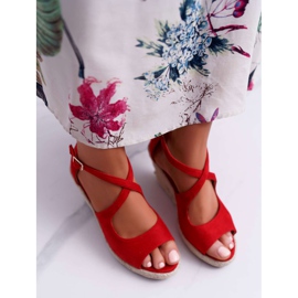 BUGO Sandales Sur Espadrilles Femme Rouge Margus 2 BUGO Sandales Sur Espadrilles Femme Rouge Margus 2