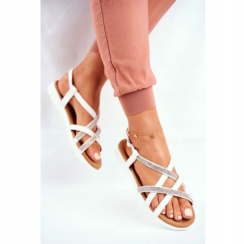 Sandales Femme Lu Boo Avec Cubic Zirconia 406-6 Blanc Feen blanche 1 Sandales Femme Lu Boo Avec Cubic Zirconia 406-6 Blanc Feen blanche 1