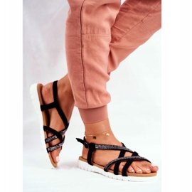 Sandales Femme Lu Boo Avec Cubic Zirconia 406-6 Noir Feen 1