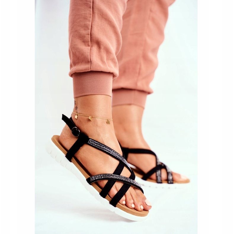 Sandales Femme Lu Boo Avec Cubic Zirconia 406-6 Noir Feen le noir 2