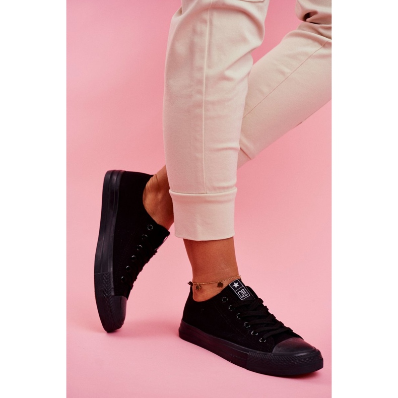 Baskets Basses Femme Noir Ecoma 2