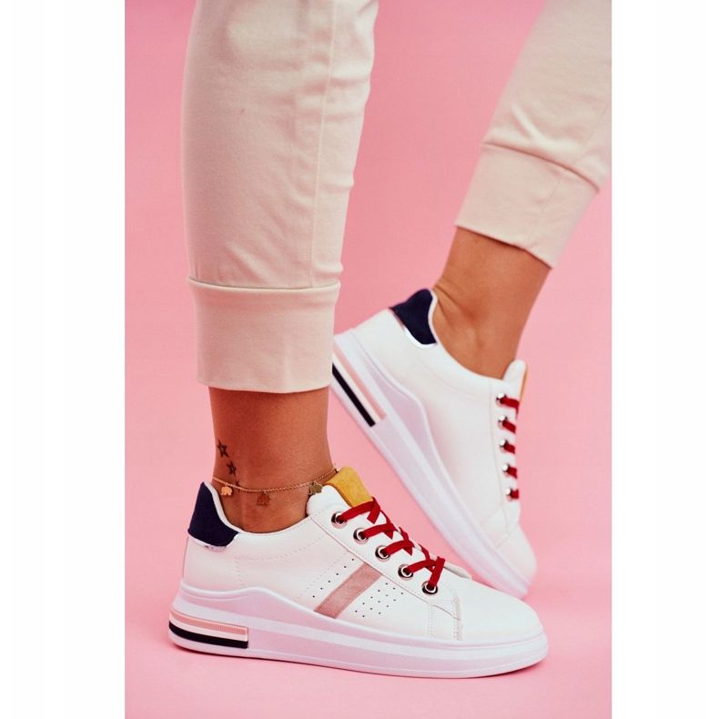 PS1 Chaussures de sport femme blanc et bleu marine Mirra blanche multicolore 2