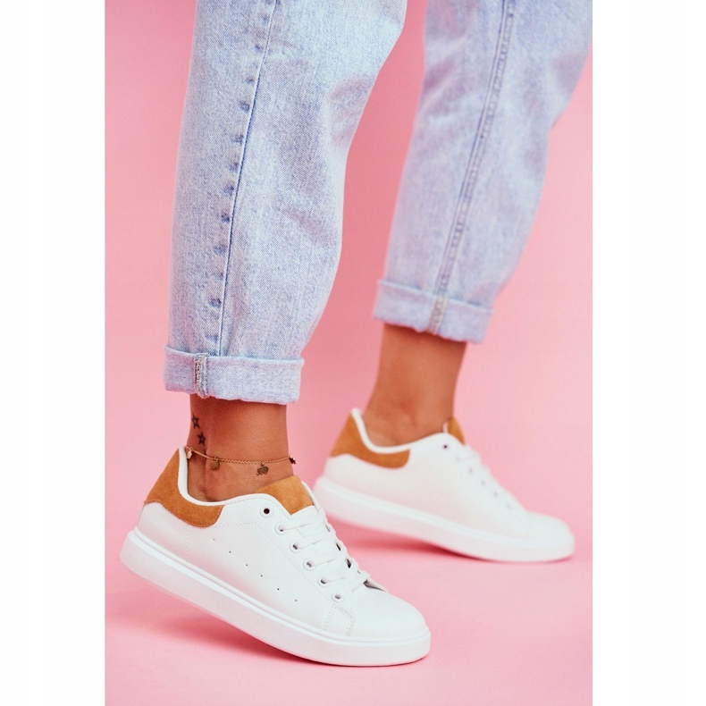 PS1 Chaussures de Sport Femme Blanches à Talon Camel Milly 1