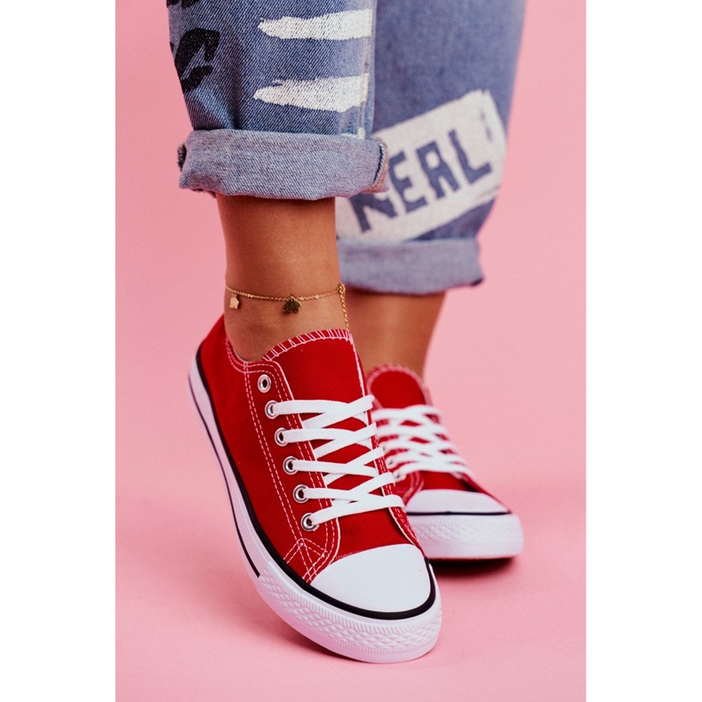 PS1 Baskets Classiques Femme Rouge Omerta 2