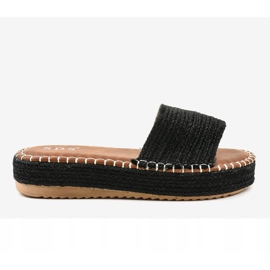 Chaussons espadrilles noires 7970-PL le noir 2