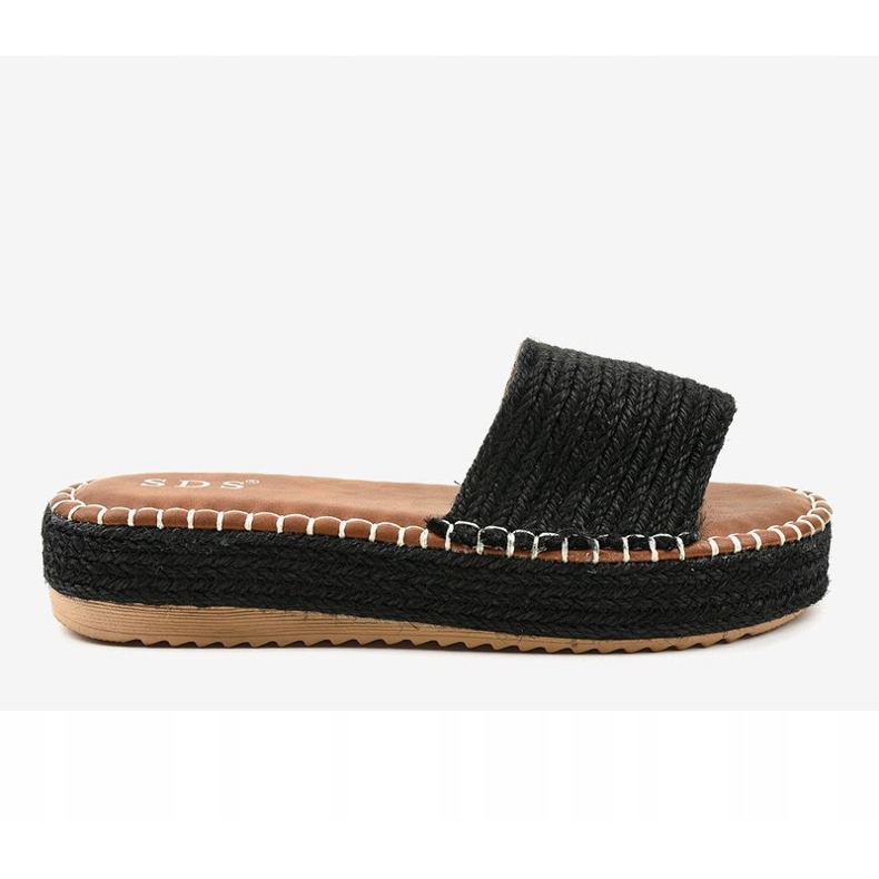 Chaussons espadrilles noires 7970-PL 2
