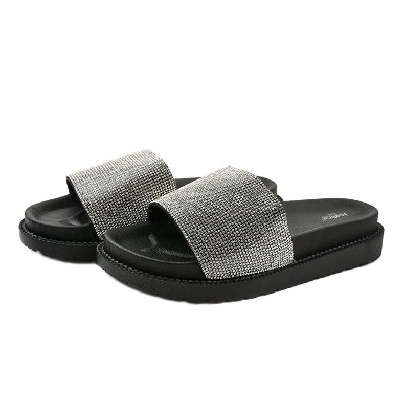 Chaussons noirs à paillettes SF-01 2