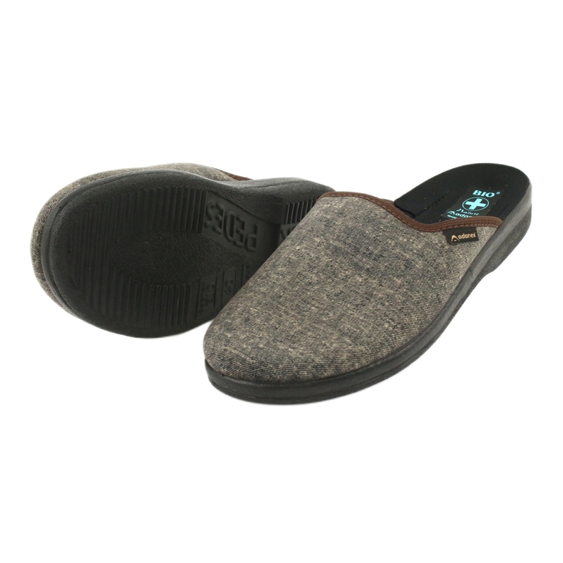 Chaussons pour hommes Adanex 24618 gris 3 Chaussons pour hommes Adanex 24618 gris 3