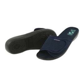 Adanex Chaussons velcro bleu marine 3