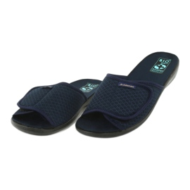 Adanex Chaussons velcro bleu marine 2