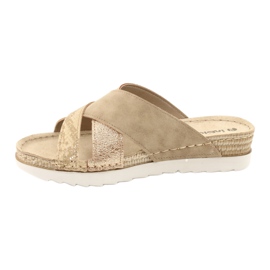 Chaussons confortables CONFORT INBLU SABBIA OF020 beige d'or 1